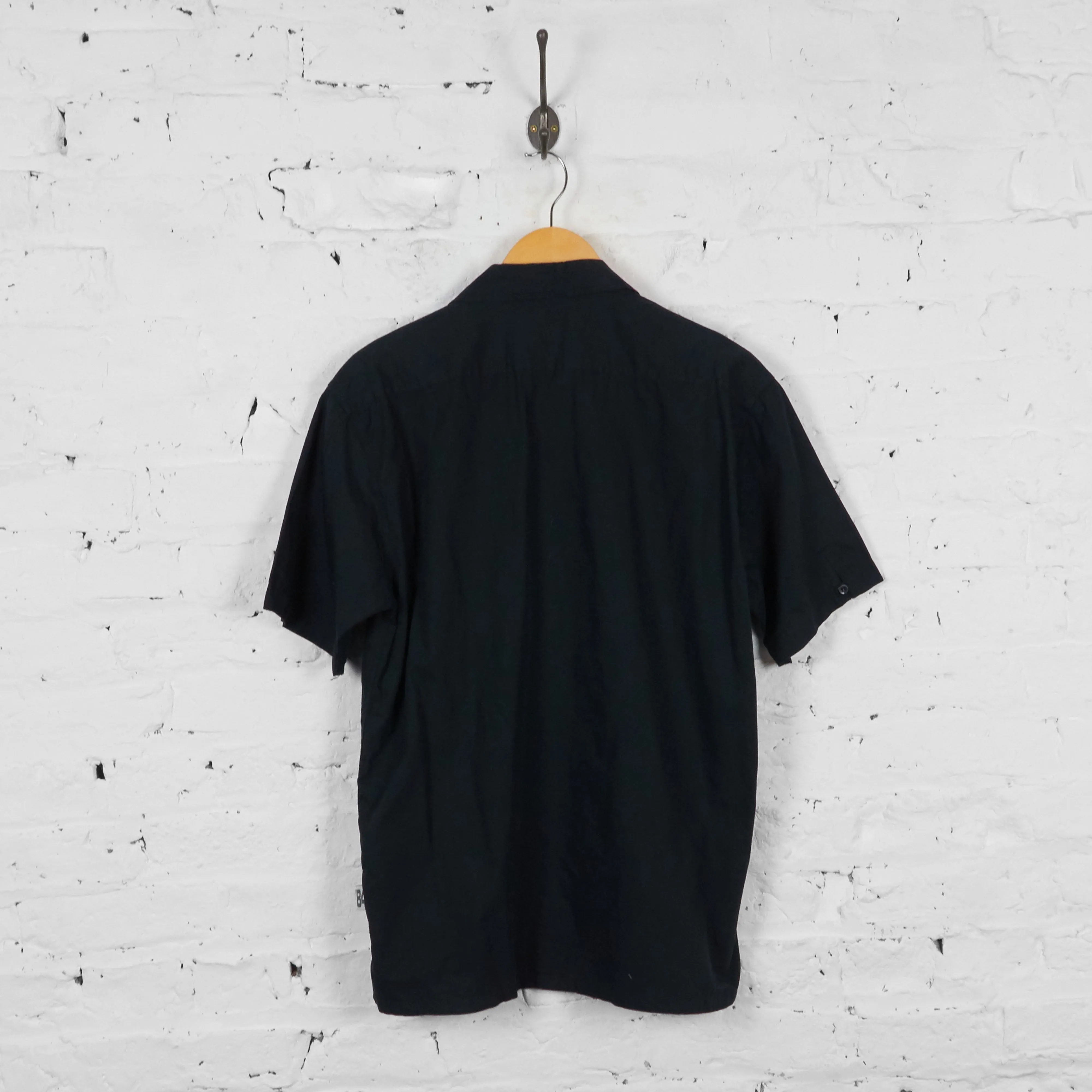 Vintage Embroidered Party Shirt - Black - M