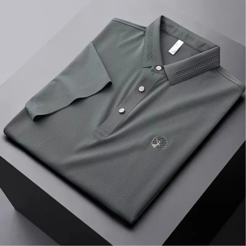Vintage Honeycomb Crisp Textured Polo T-Shirts