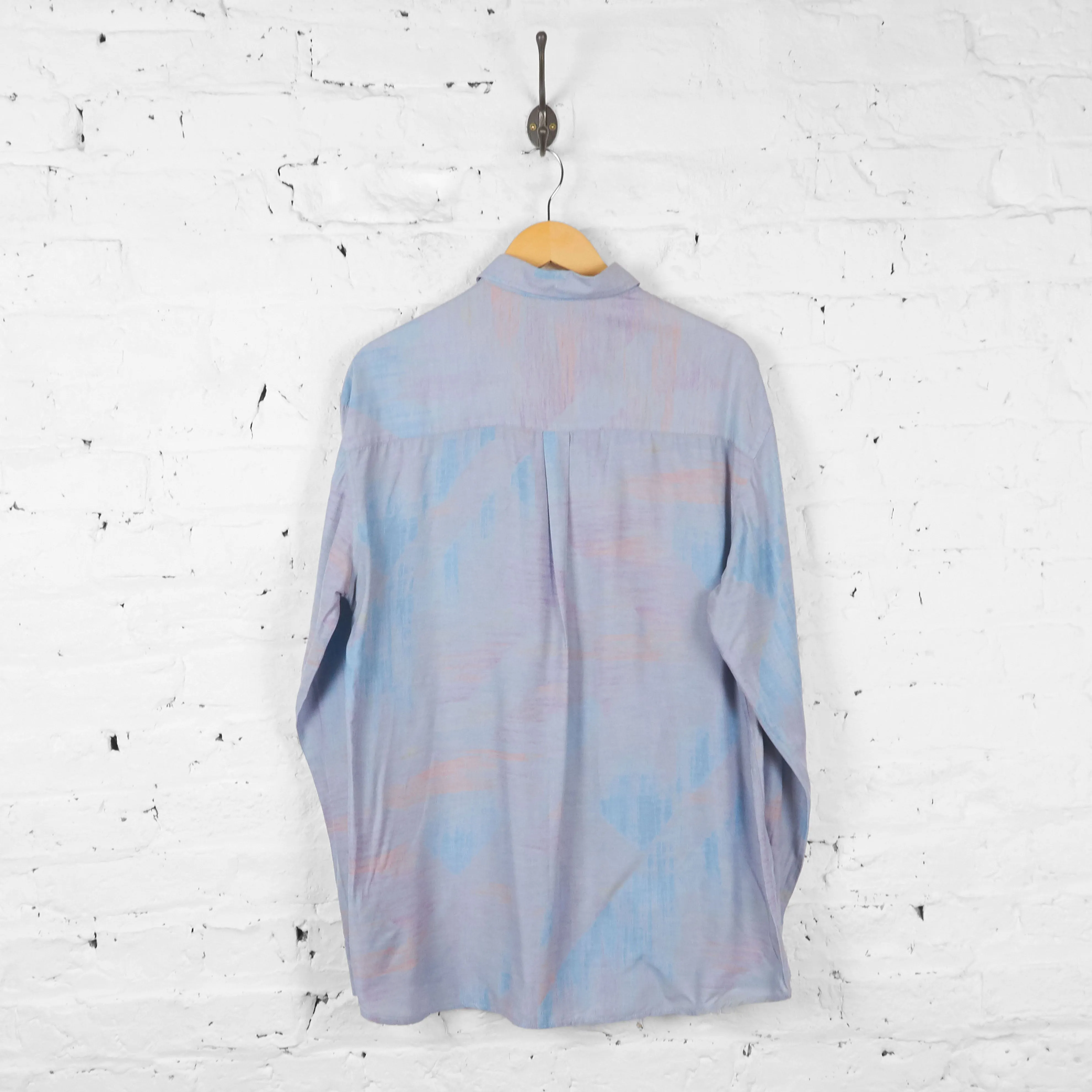 Vintage Pastel Party Shirt - Blue - L