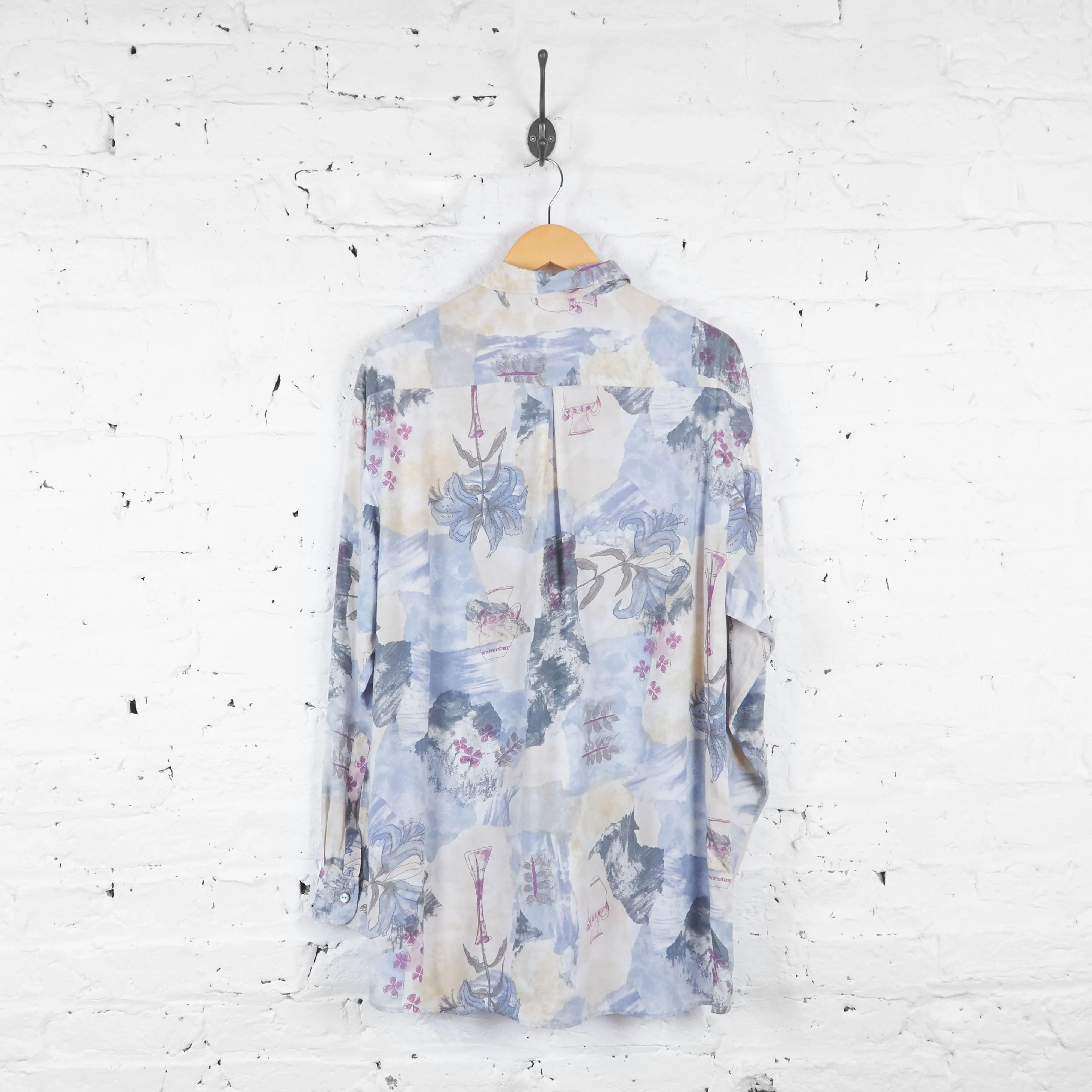 Vintage Pattern Shirt - Blue - L