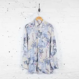 Vintage Pattern Shirt - Blue - L