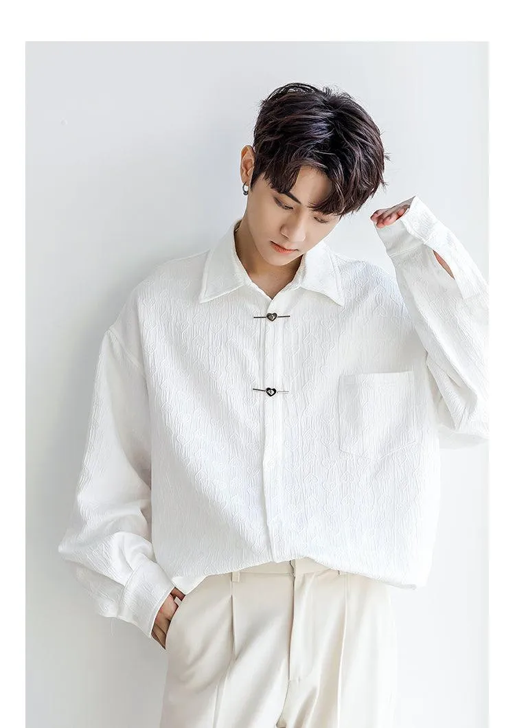 Vintage Textured Long Sleeve Shirt