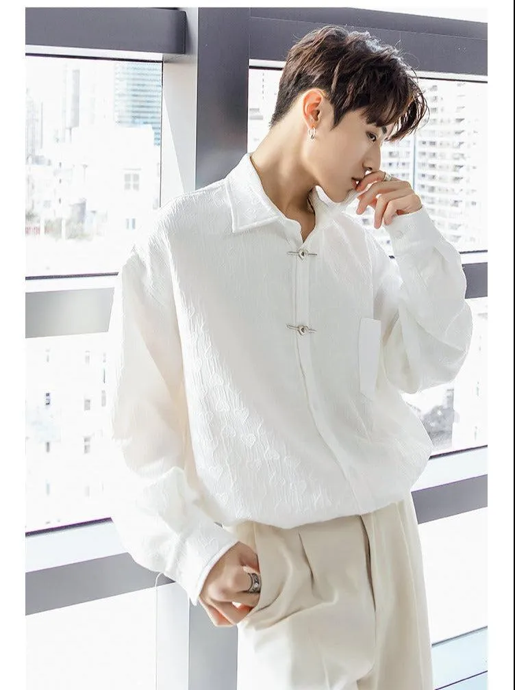 Vintage Textured Long Sleeve Shirt