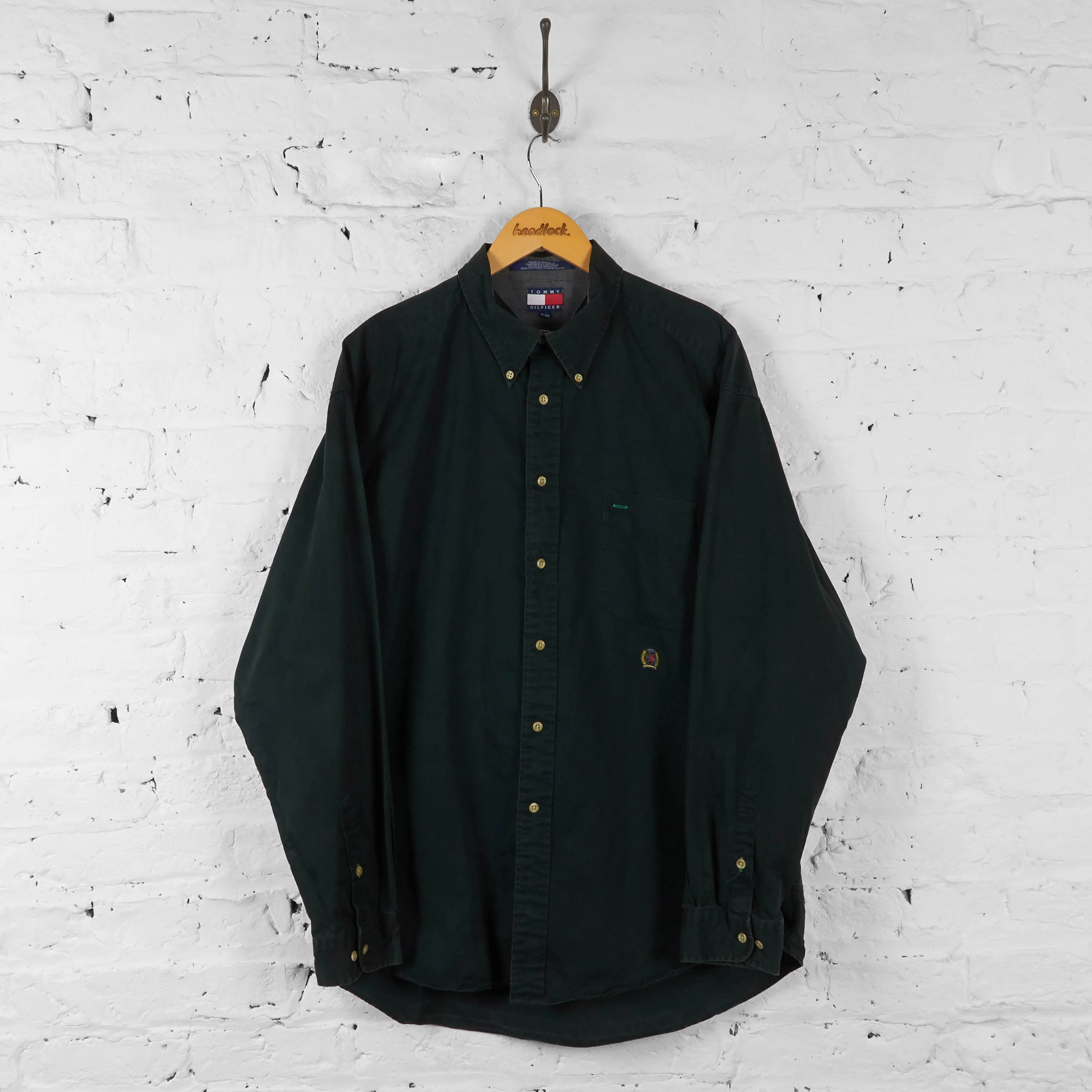 Vintage Tommy Hilfiger Shirt - Black - XL