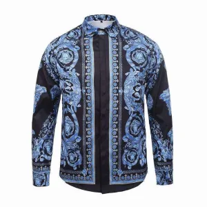 Vintage  Watercolour Medusa Head Print Black and Blue Shirts