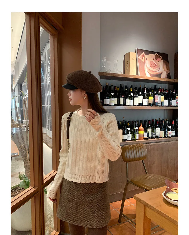 Vintage wool vest top   skirt set