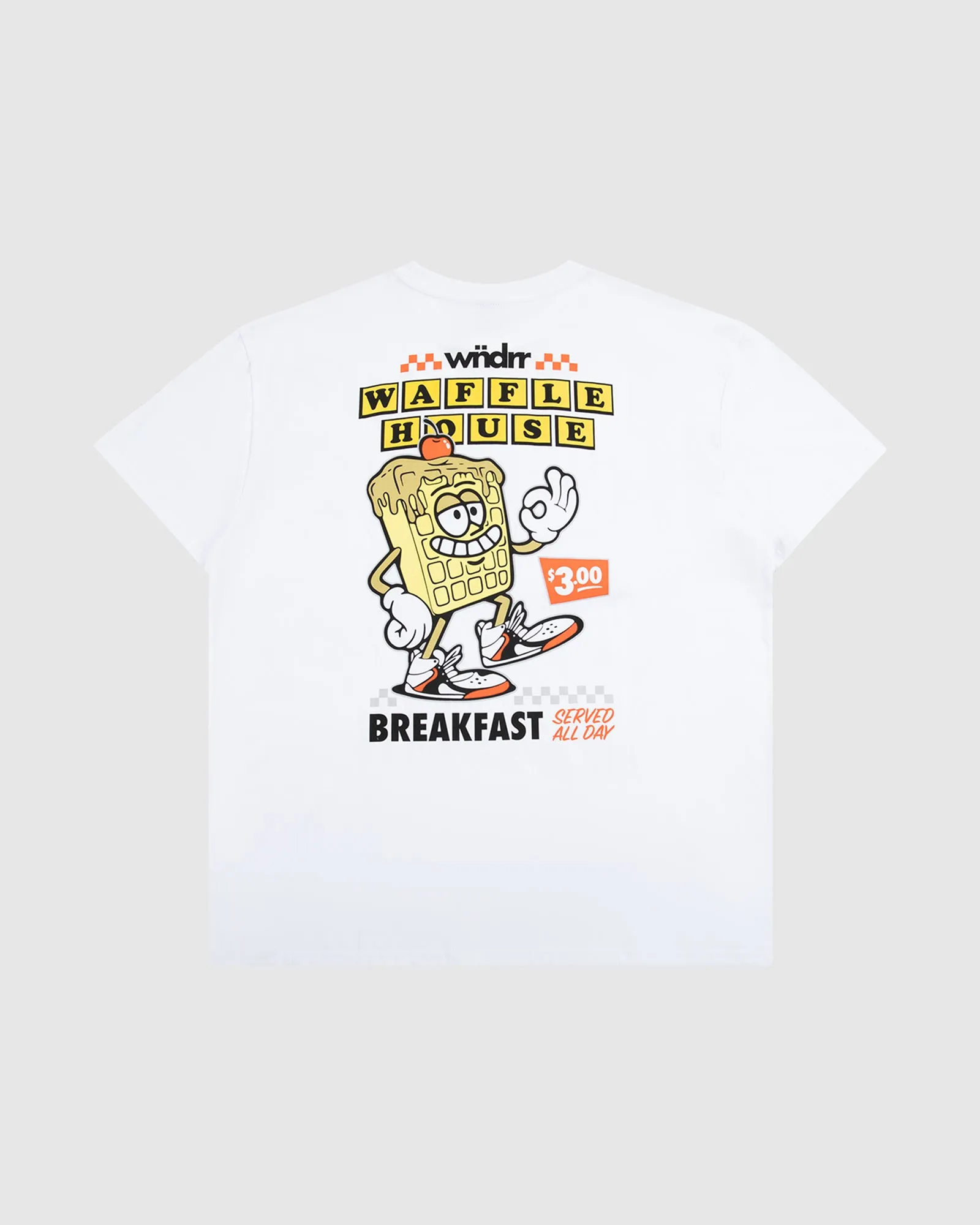 WAFFLE HOUSE BOX FIT TEE - WHITE