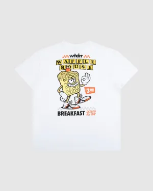 WAFFLE HOUSE BOX FIT TEE - WHITE
