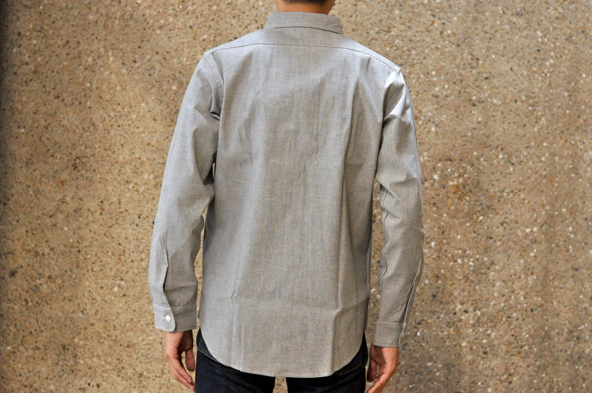 Warehouse Co. 8oz "Treton Steel" Selvage Chambray Worker Shirt (Heather Grey)