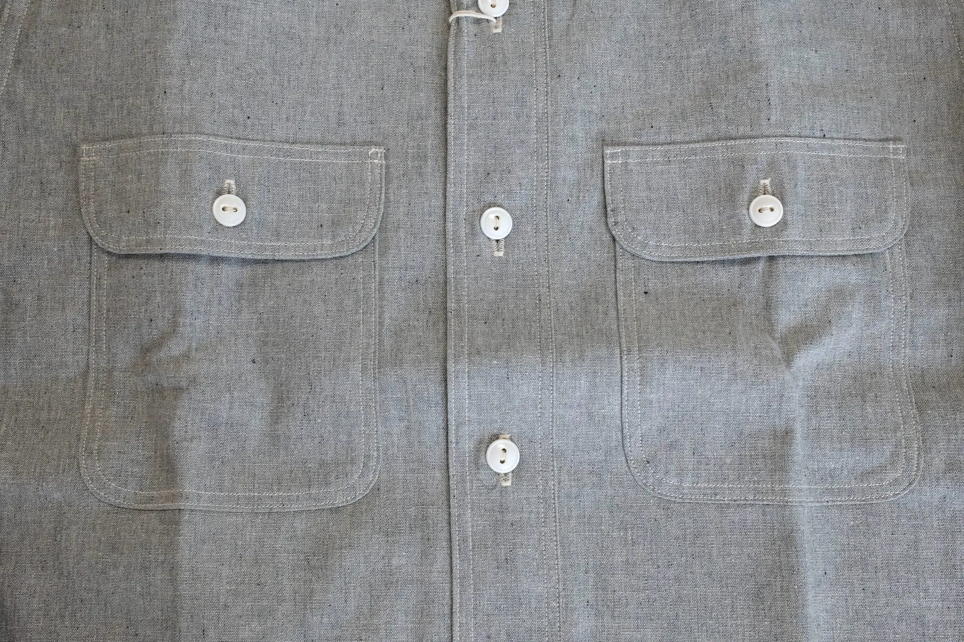 Warehouse Co. 8oz "Treton Steel" Selvage Chambray Worker Shirt (Heather Grey)