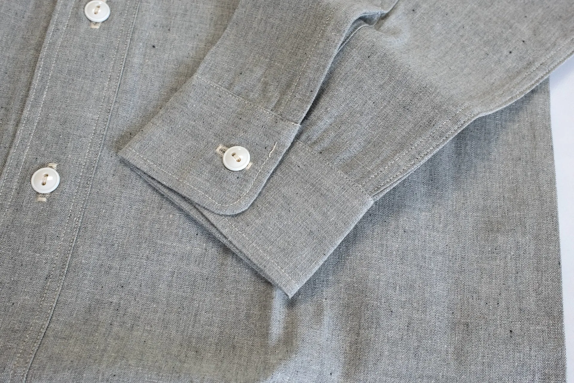 Warehouse Co. 8oz "Treton Steel" Selvage Chambray Worker Shirt (Heather Grey)