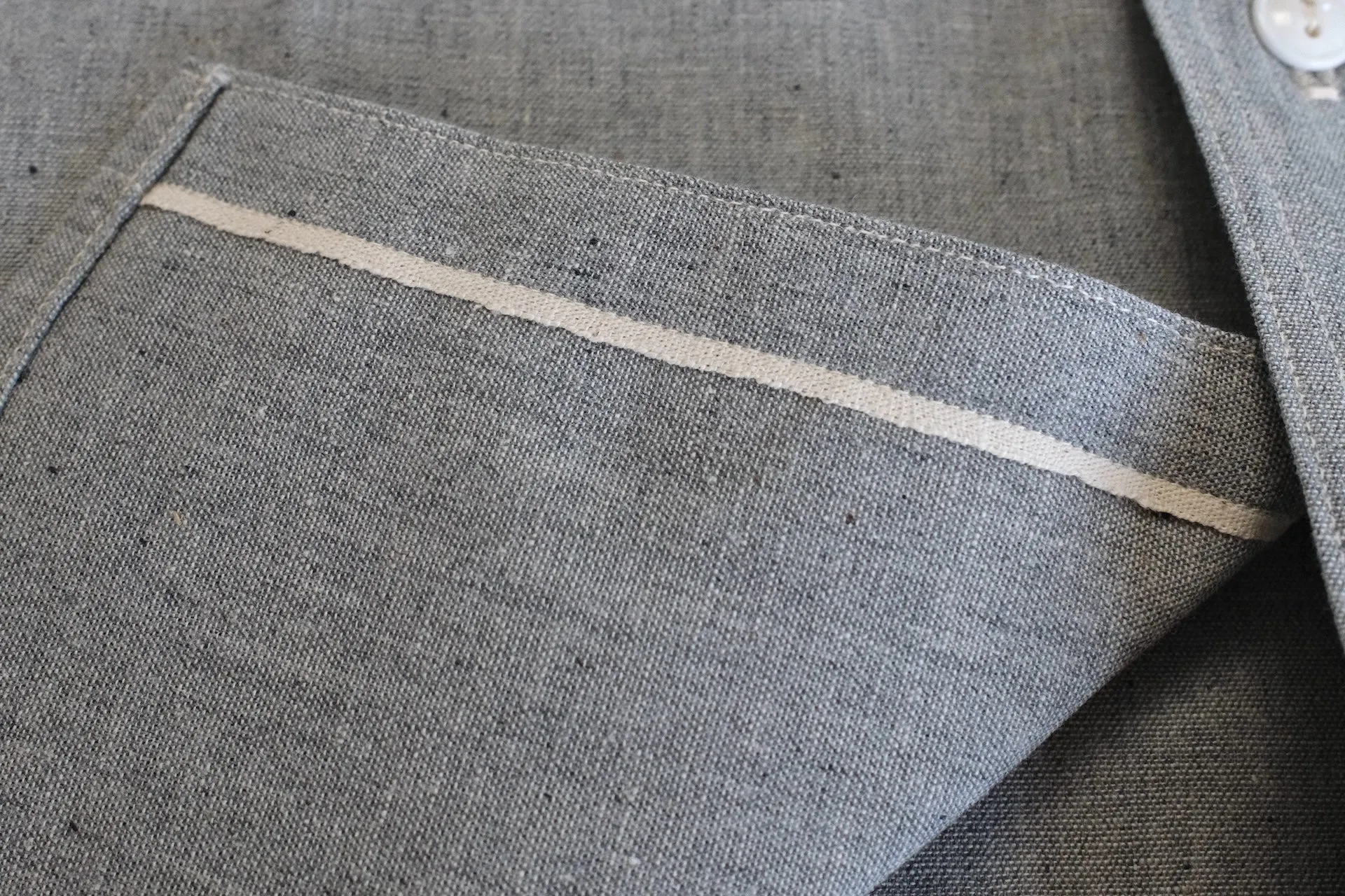 Warehouse Co. 8oz "Treton Steel" Selvage Chambray Worker Shirt (Heather Grey)