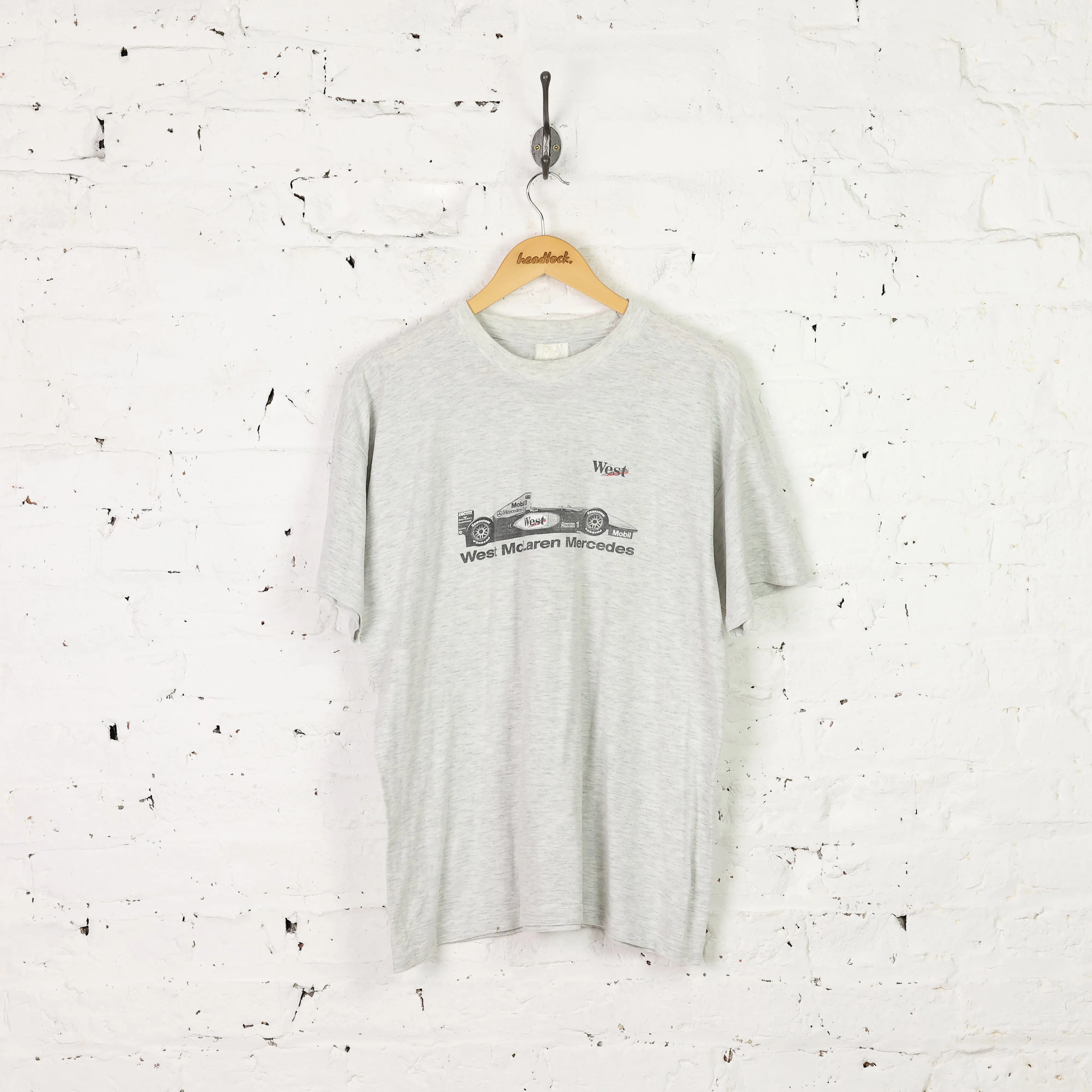 West McLaren Mercedes F1 Racing T Shirt - Grey - XL
