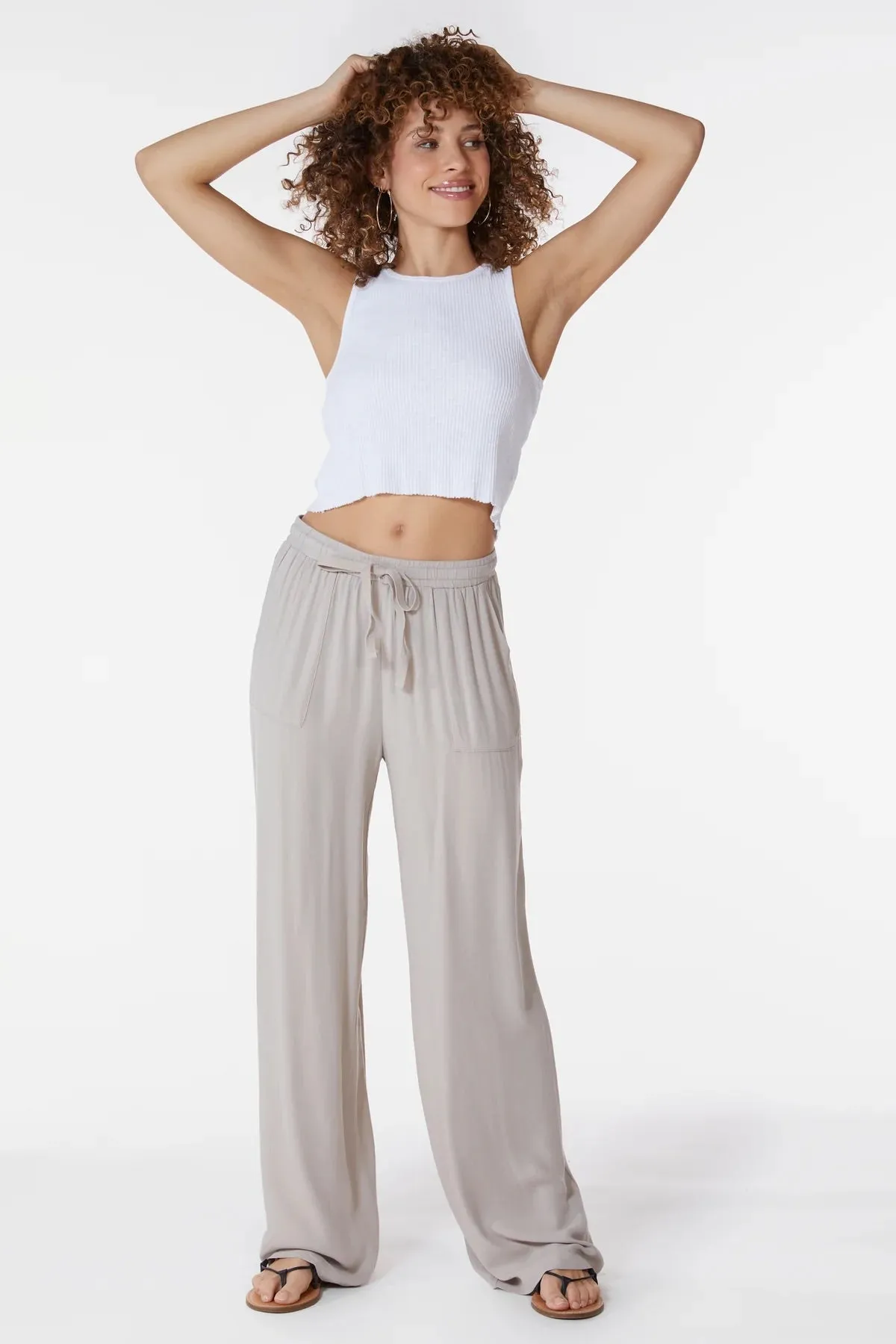 Wide Leg Pant Tan
