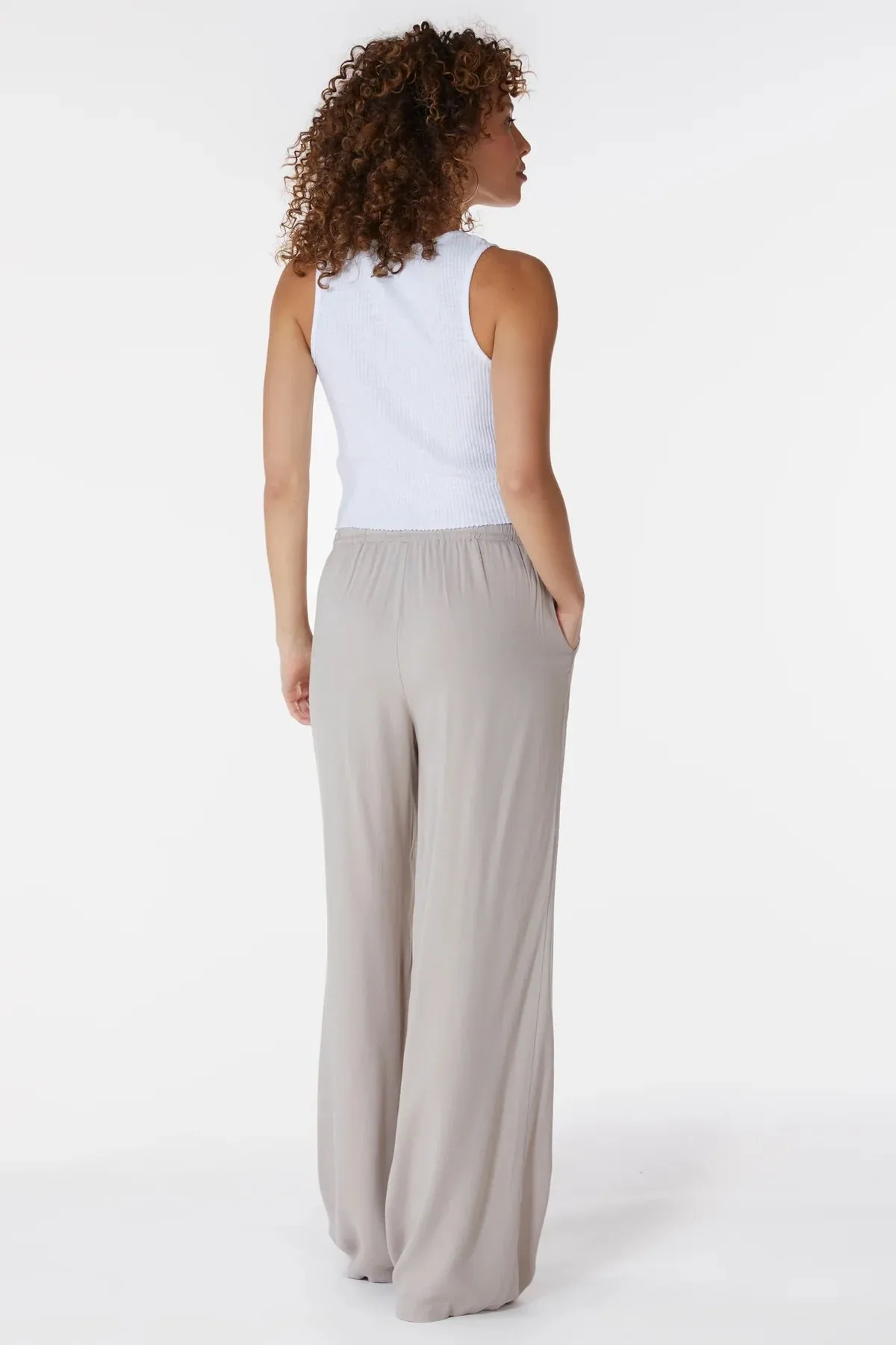 Wide Leg Pant Tan