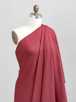 Wide Rib EcoVero Viscose Knit - Earth Red - Swatch