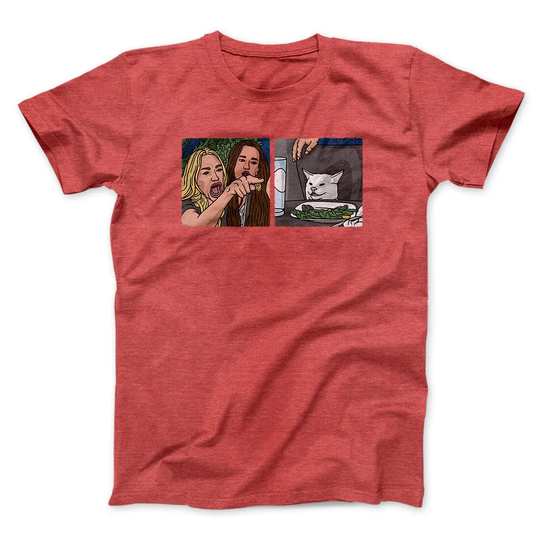 Woman Yelling At A Cat Meme Funny Men/Unisex T-Shirt