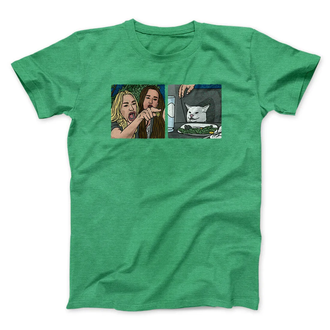 Woman Yelling At A Cat Meme Funny Men/Unisex T-Shirt