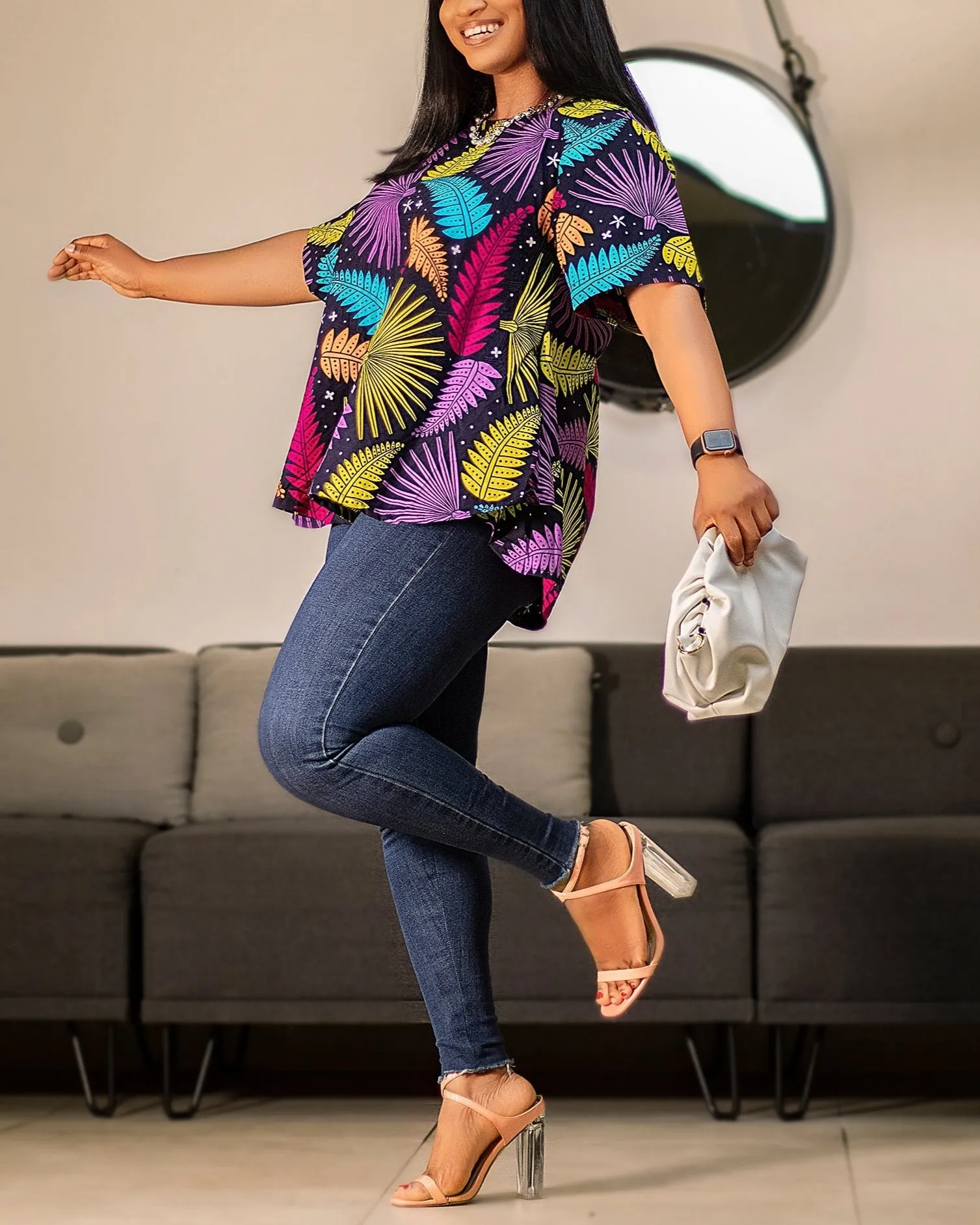 Women's Casual Print Short Sleeve Shirt