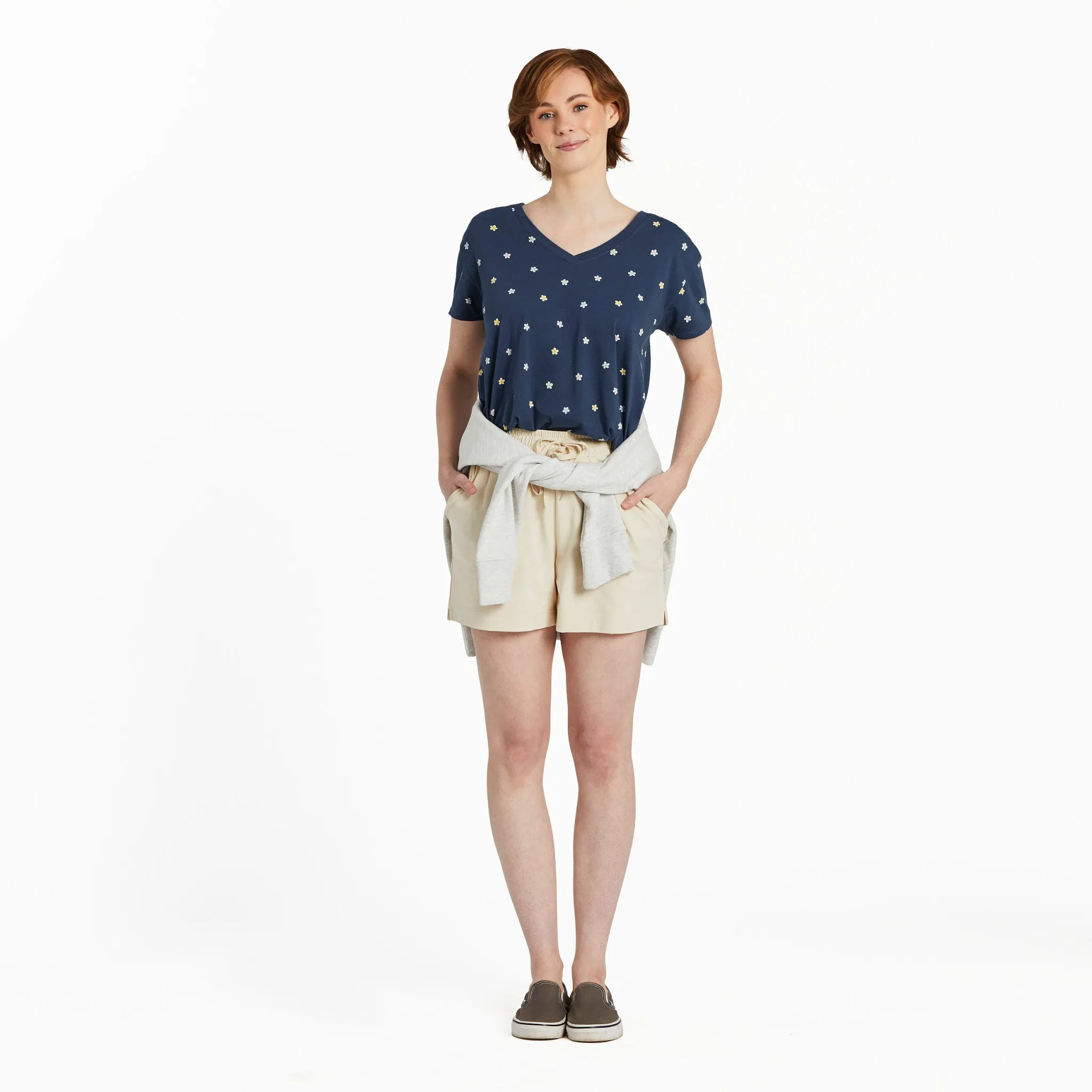 Women's Daisy Ditsy Pattern Crusher-LITE Easy Vee