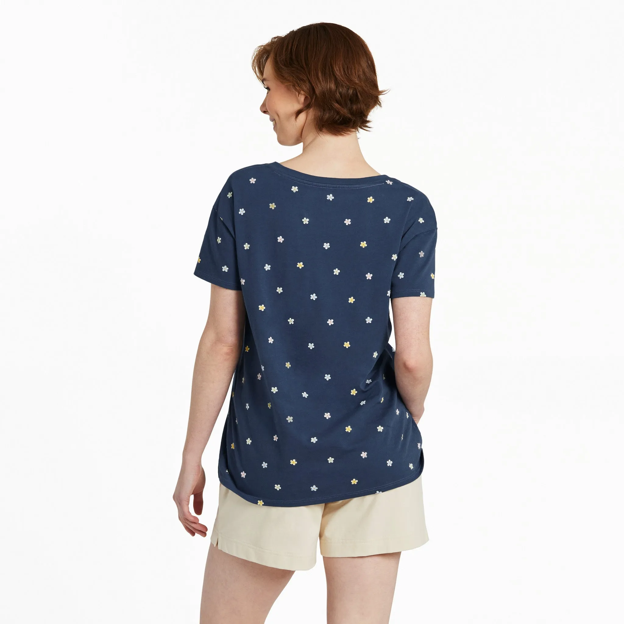 Women's Daisy Ditsy Pattern Crusher-LITE Easy Vee
