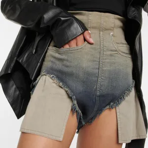 Women's High-Waisted Zipper Jeans