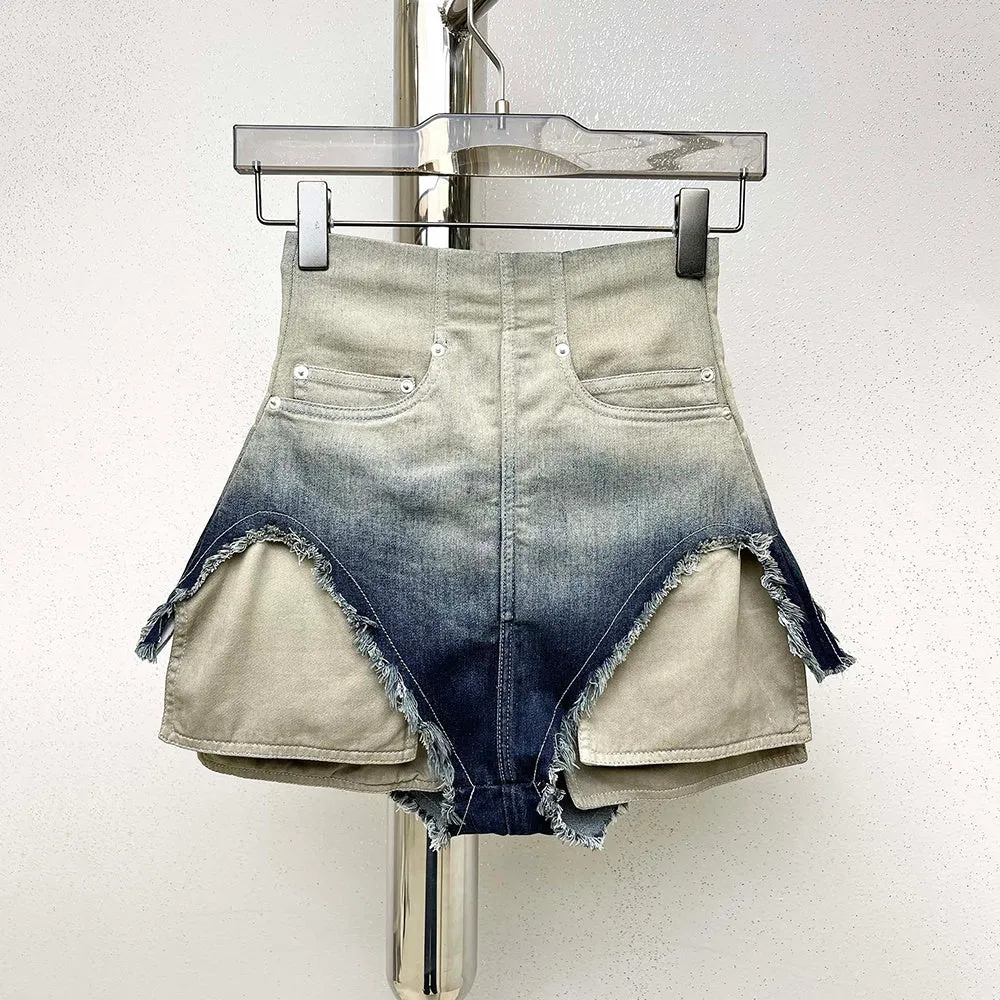 Women's High-Waisted Zipper Jeans