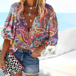 Women's Oversized Summer Shirt | Hawaiian