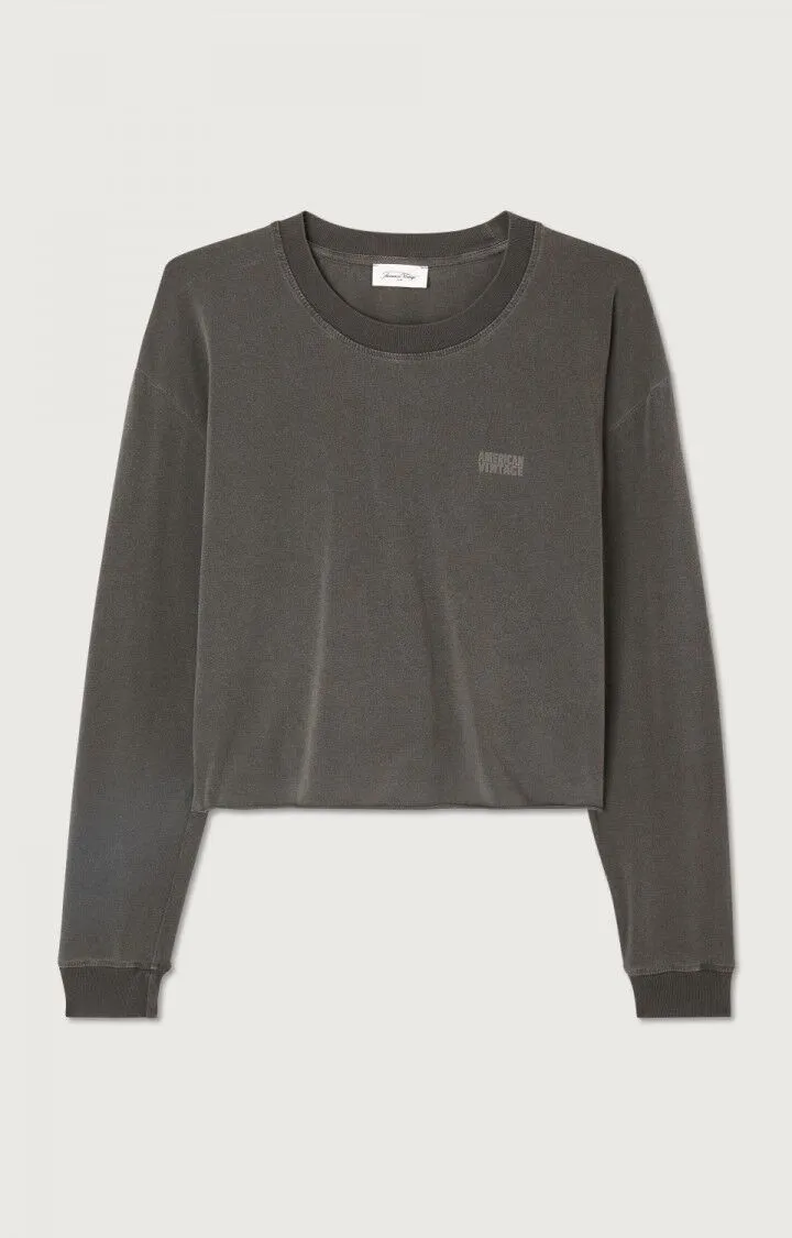 WOMEN'S T-SHIRT LS PYMAZ - VINTAGE CARBON