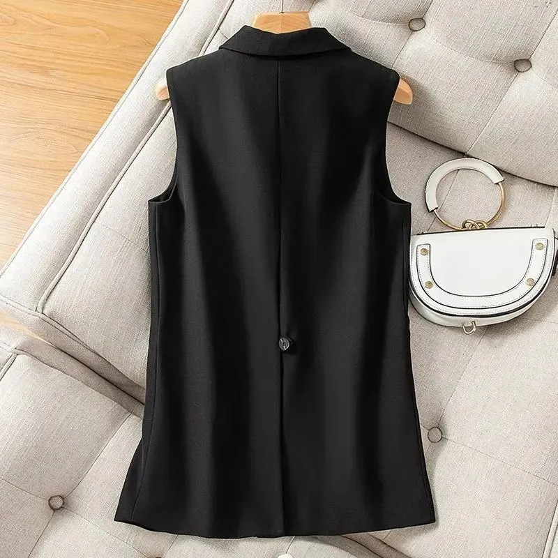 Women's Vest Jacket Sleeveless Blazer