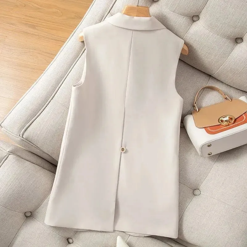 Women's Vest Jacket Sleeveless Blazer