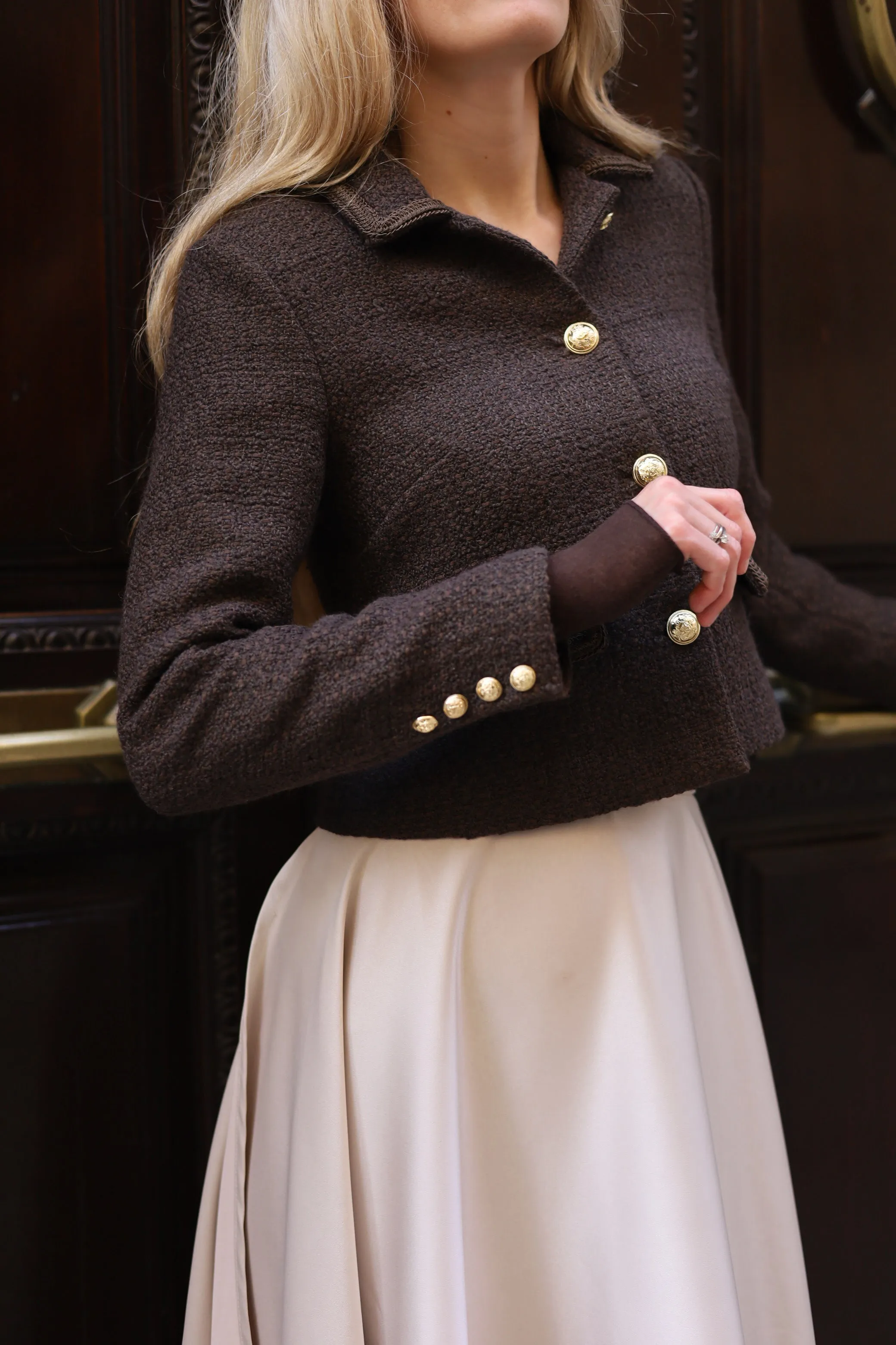 Wool Tweed Blazer | Espresso