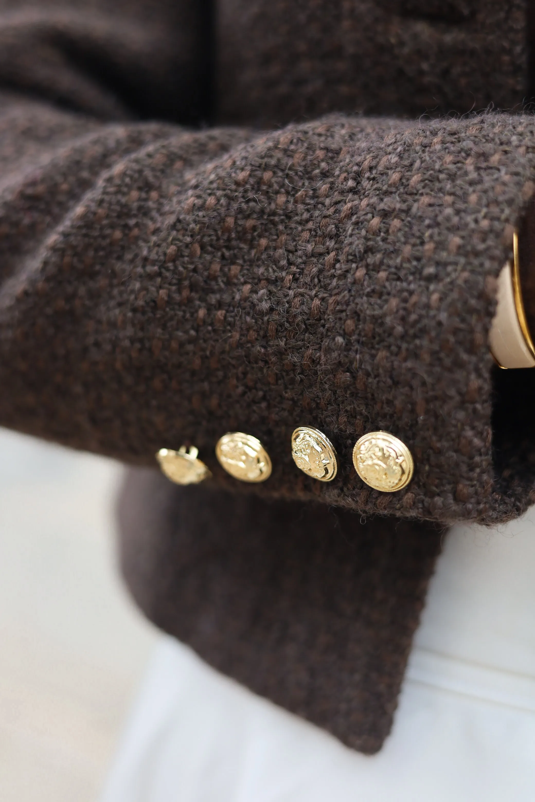 Wool Tweed Blazer | Espresso