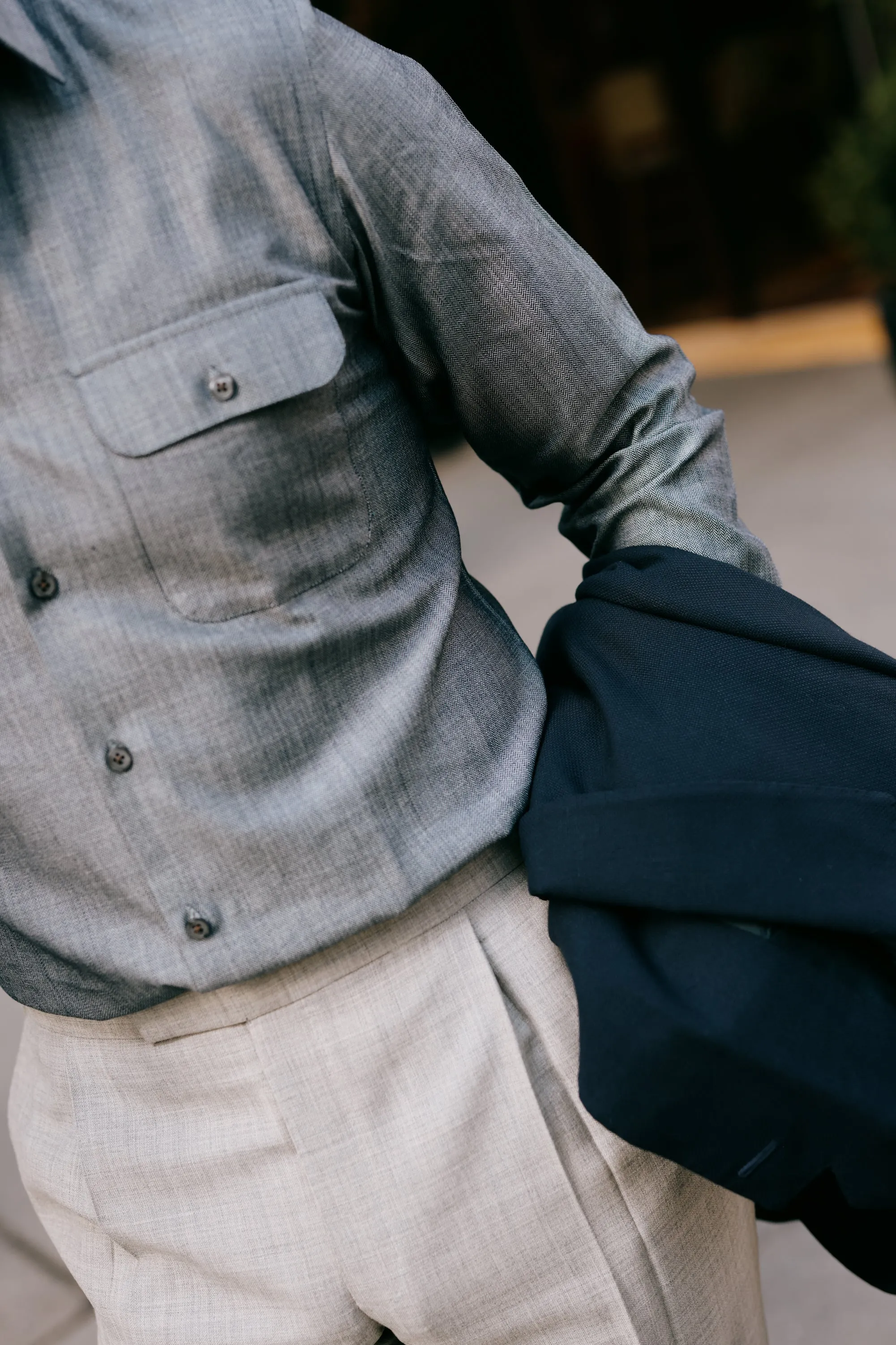 Workshirt in Indigo Herringbone Denim