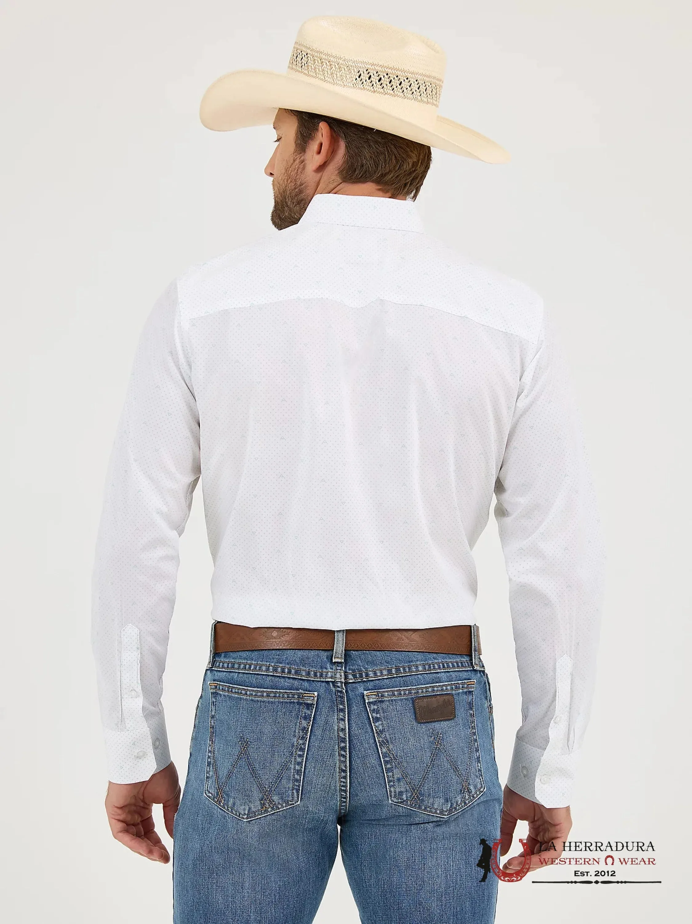 Wrangler Men Ceramic White Dot Long Sleeve Shirt - 5607