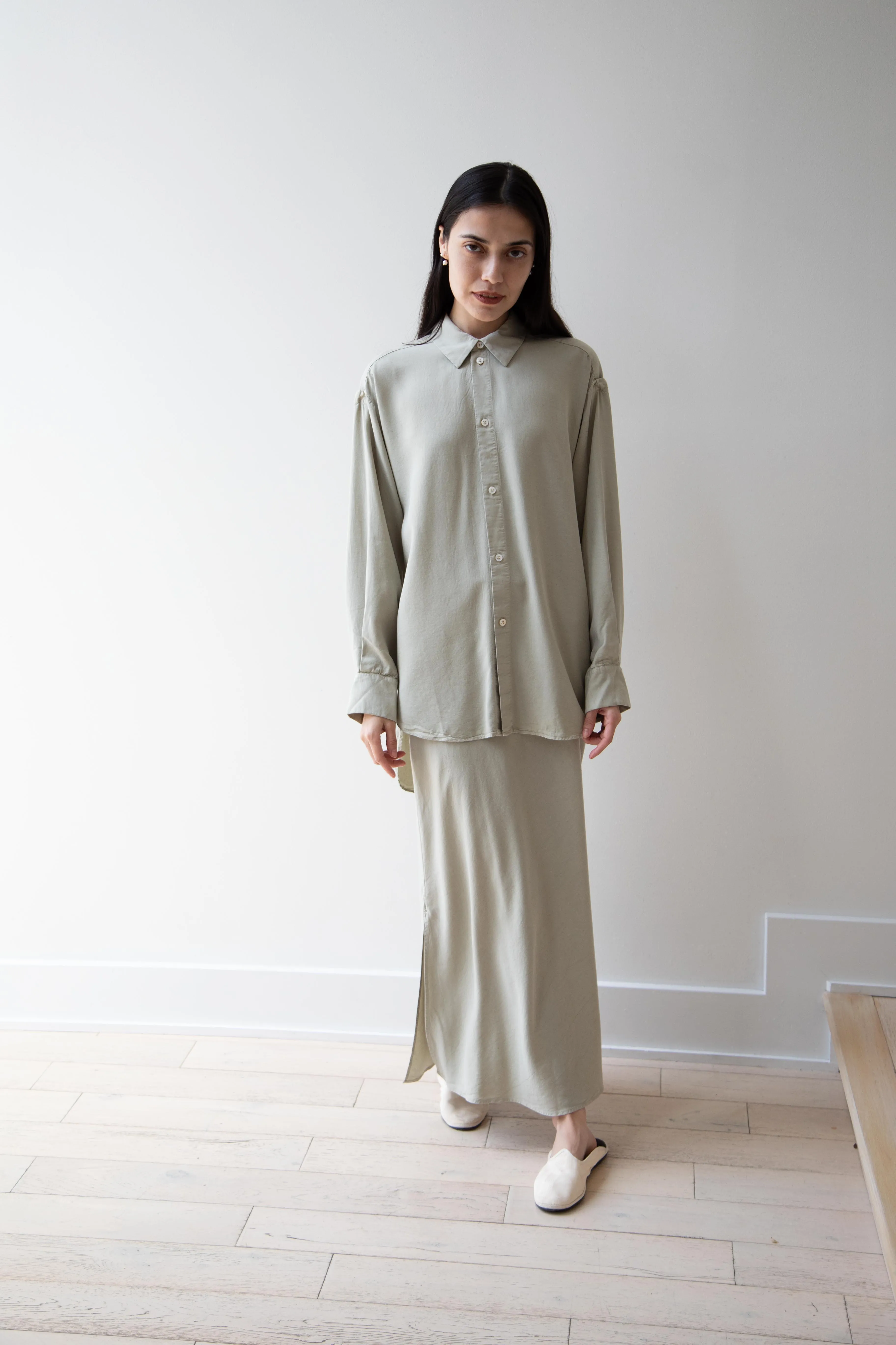 Wright & Doyle | Bias Skirt in Linden Green