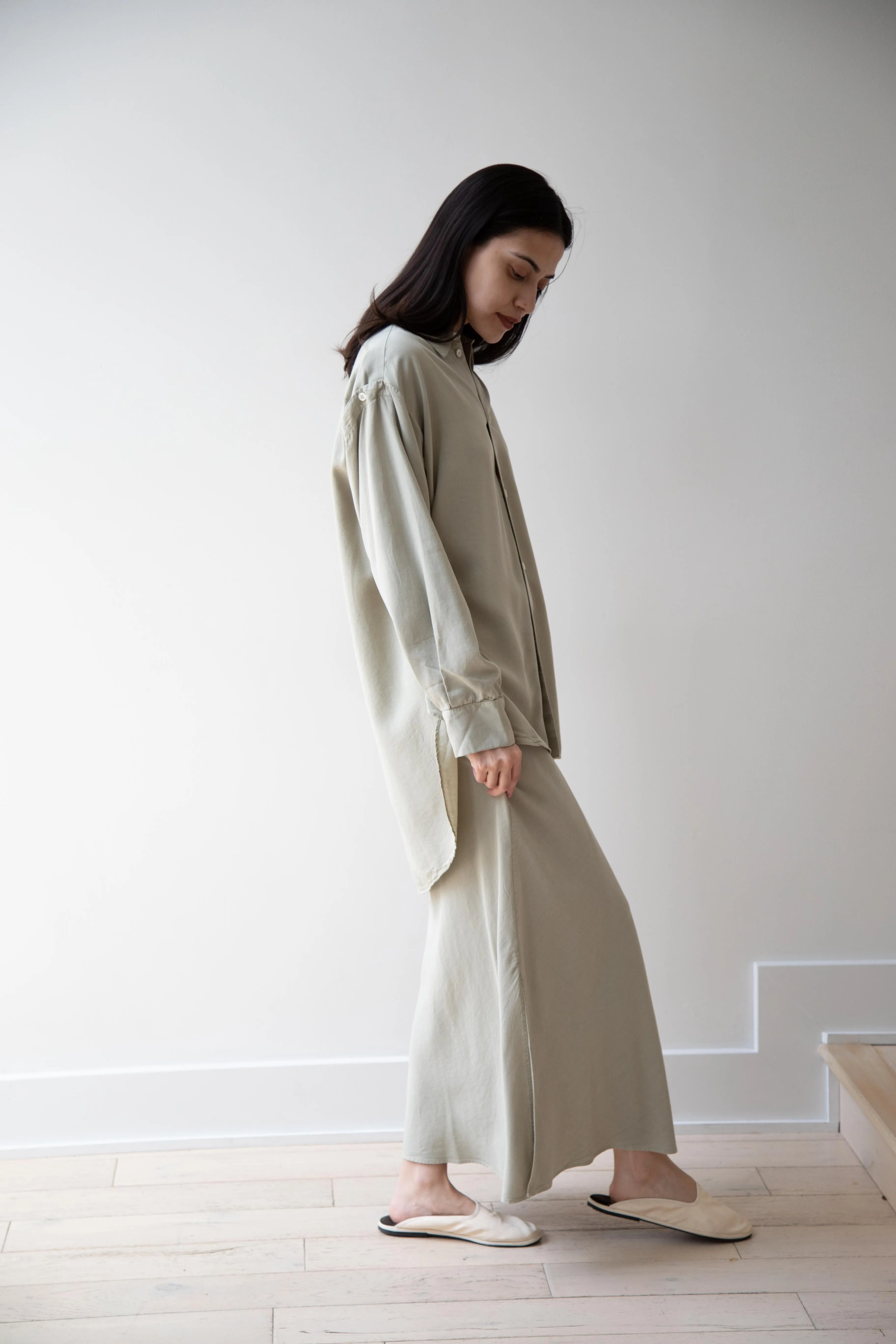 Wright & Doyle | Bias Skirt in Linden Green