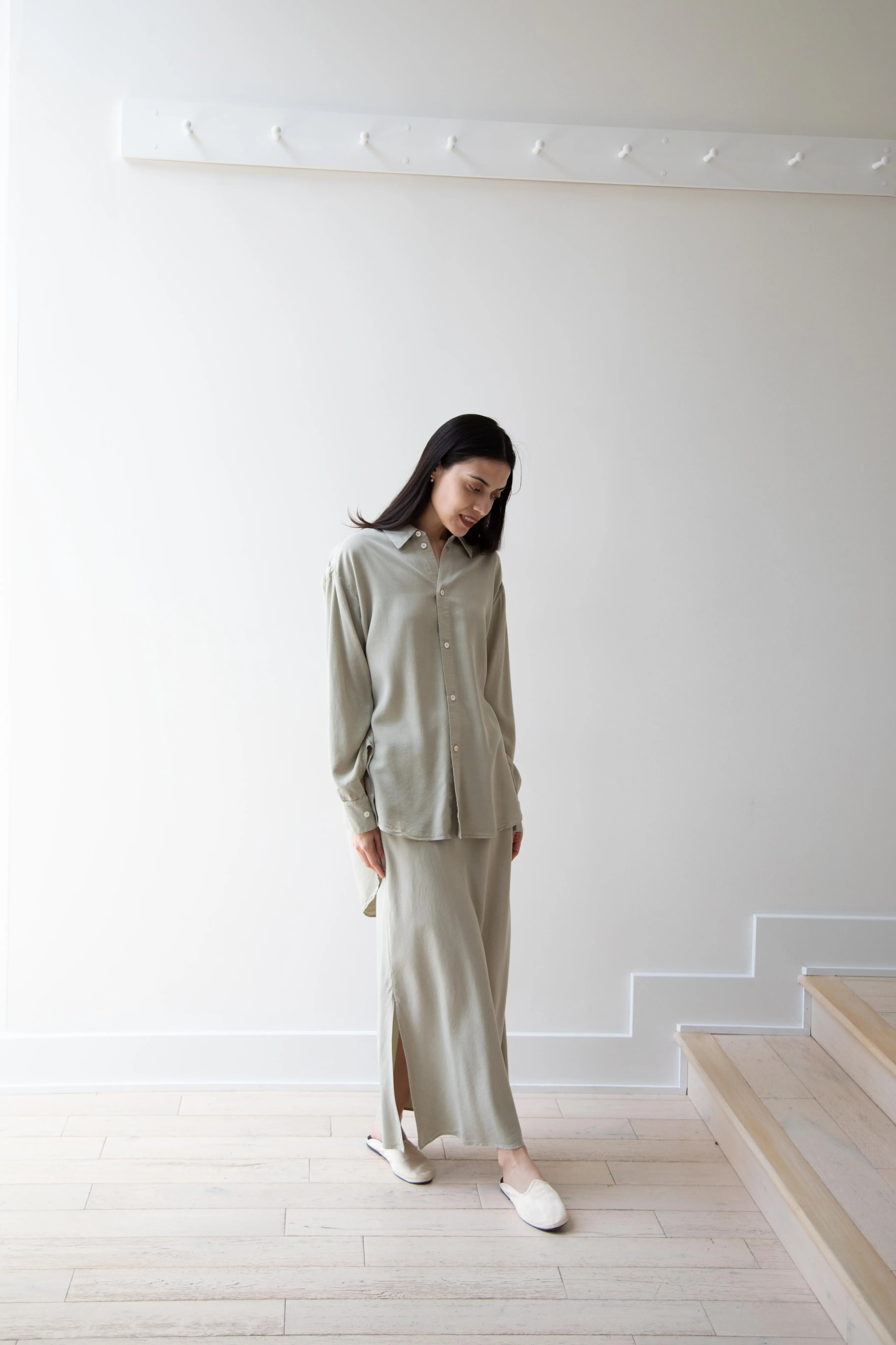 Wright & Doyle | Bias Skirt in Linden Green