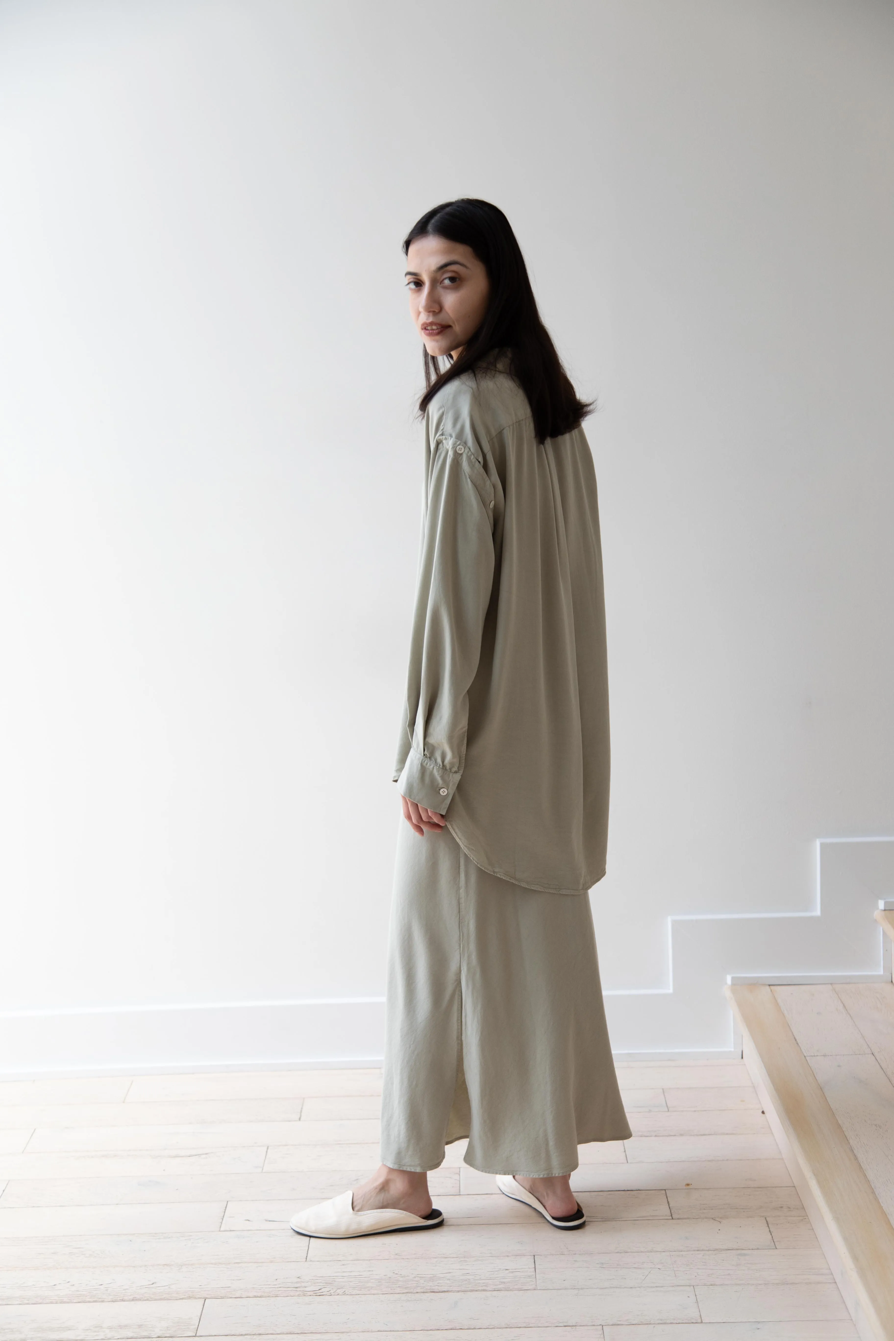Wright & Doyle | Bias Skirt in Linden Green