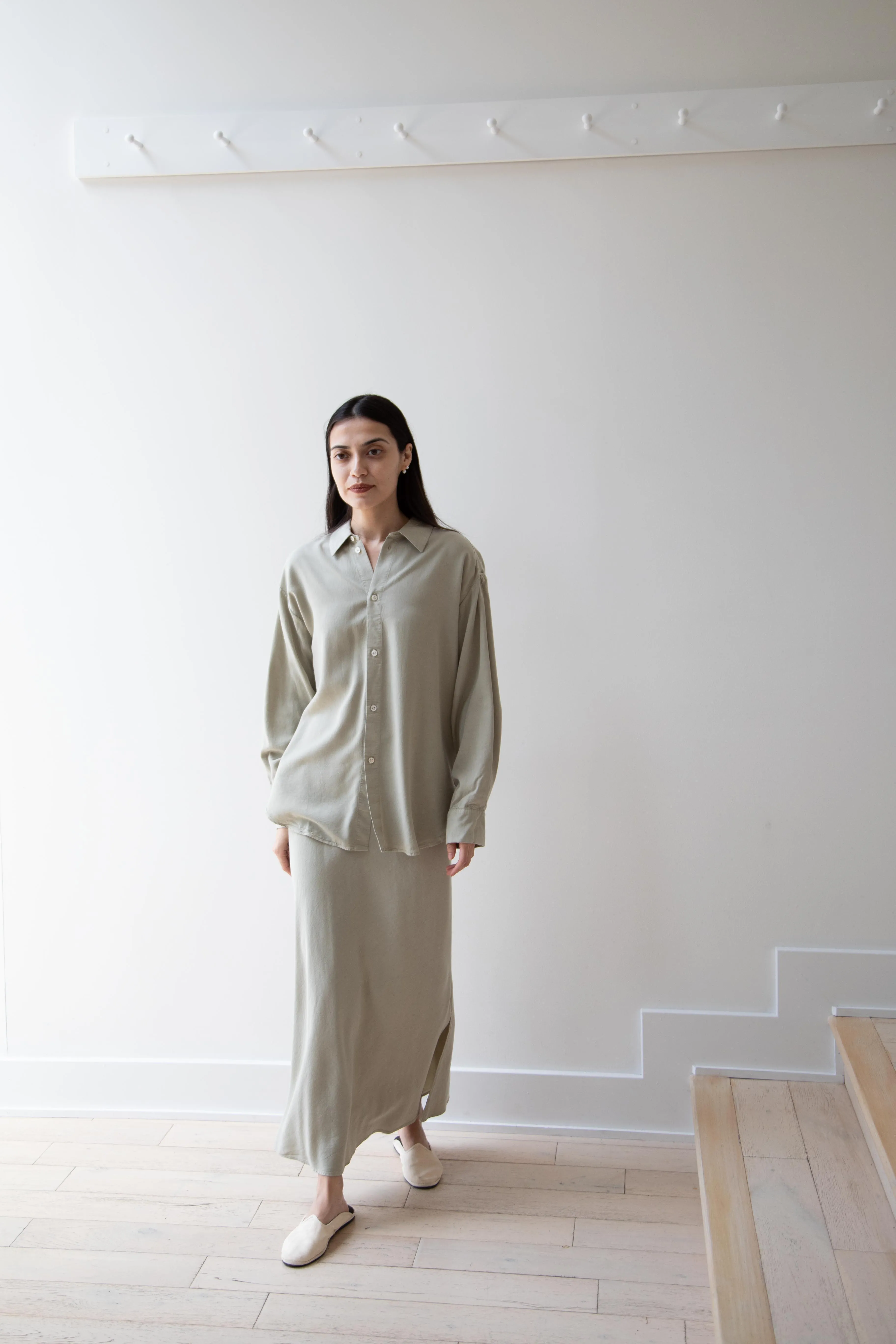 Wright & Doyle | Bias Skirt in Linden Green