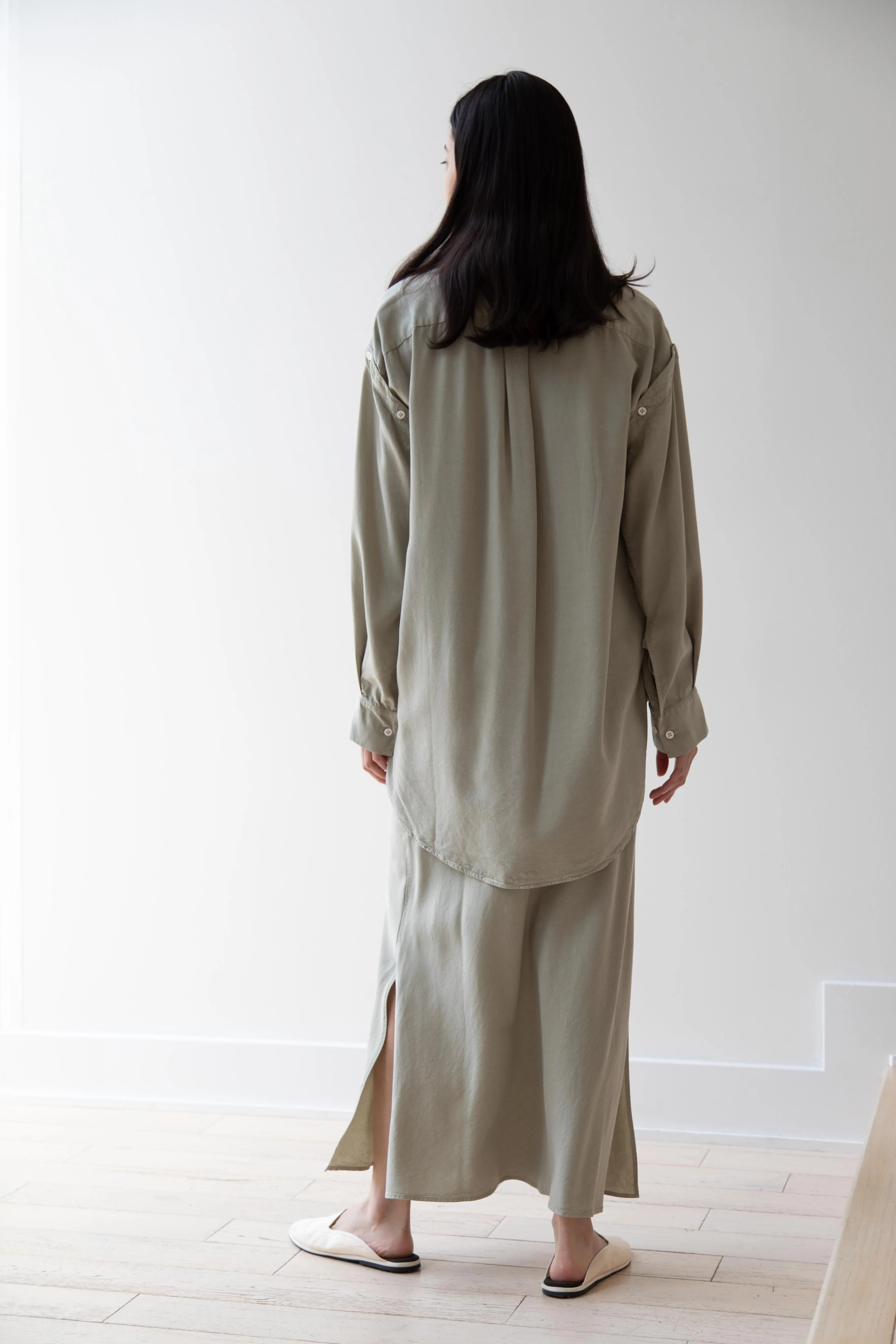 Wright & Doyle | Bias Skirt in Linden Green