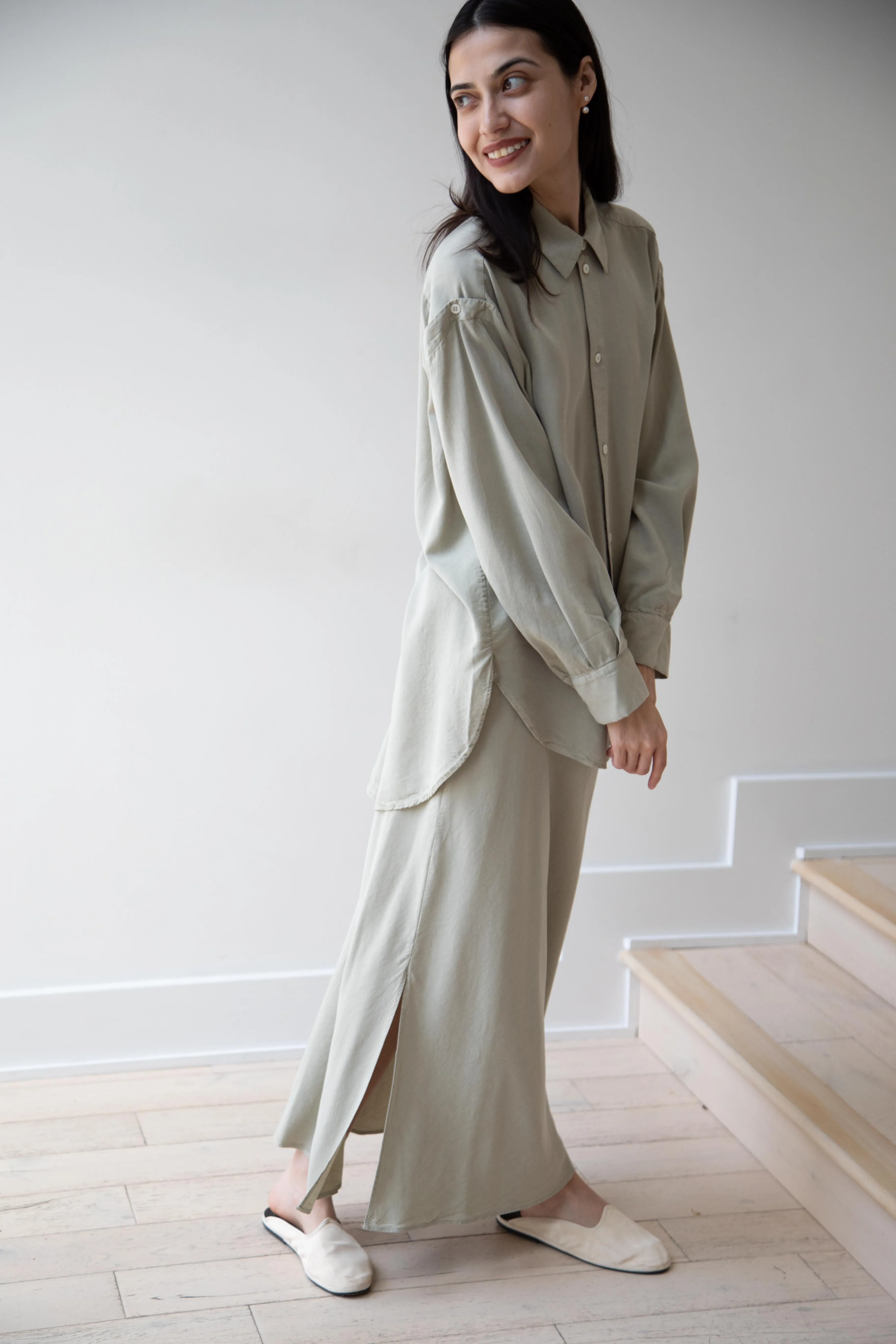 Wright & Doyle | Bias Skirt in Linden Green