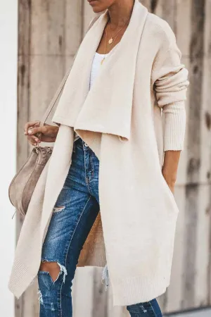 Xieyinshe Xieyinshe Pure Color Casual Loose Coat