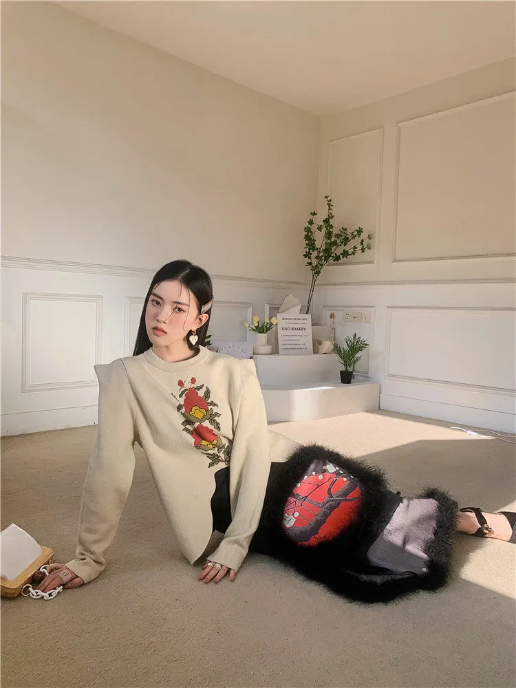 Y2K Floral Asymmetric Hem Top