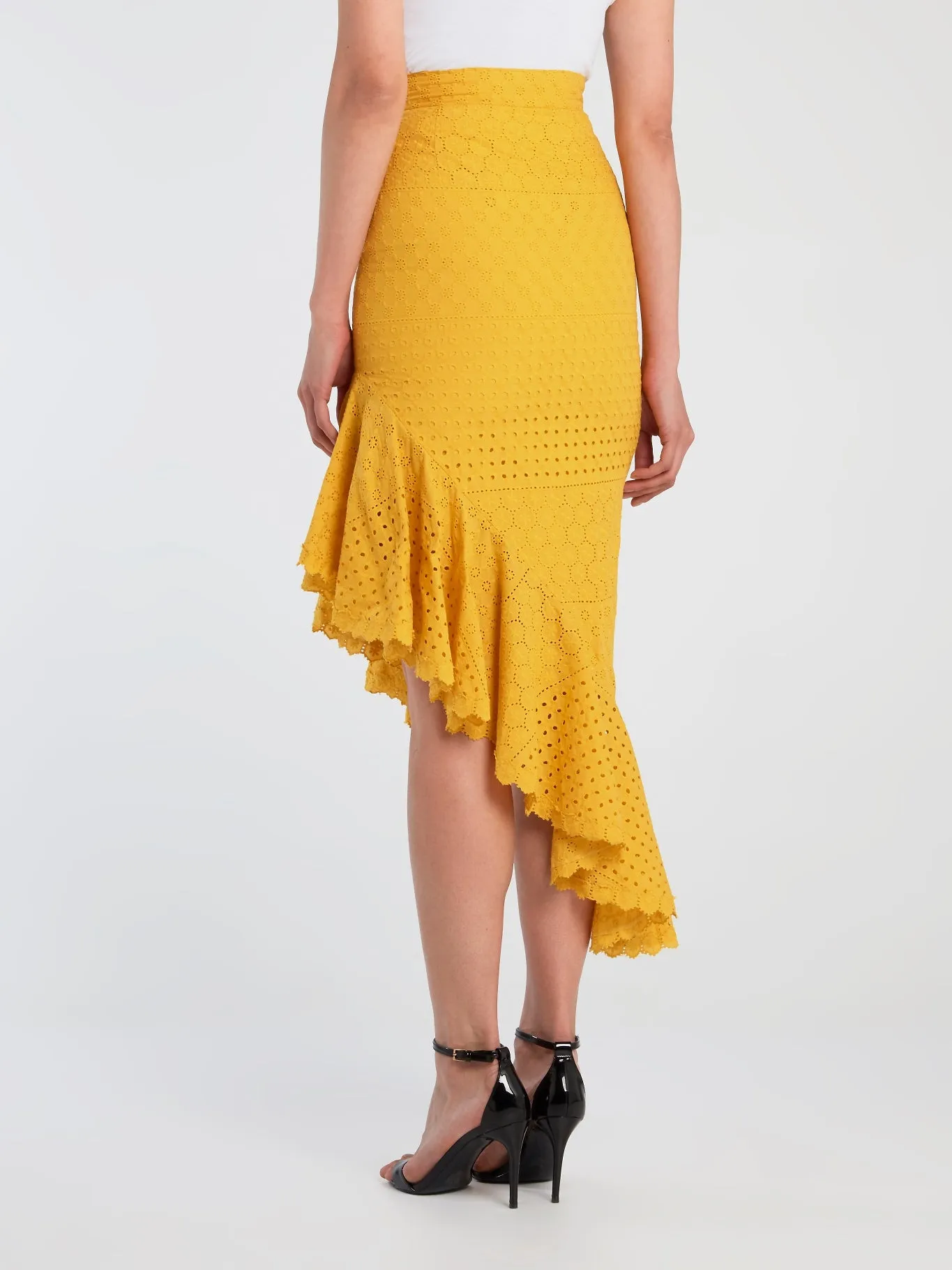 Yellow Asymmetric Mermaid Skirt