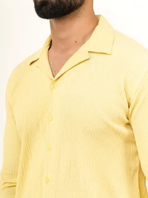 Yellow Full Sleeve Popcorn Shirt
