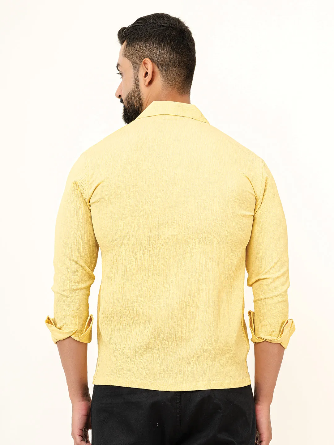 Yellow Full Sleeve Popcorn Shirt