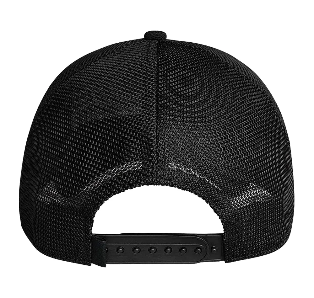 Yeti Black On Black Patch Trucker Hat