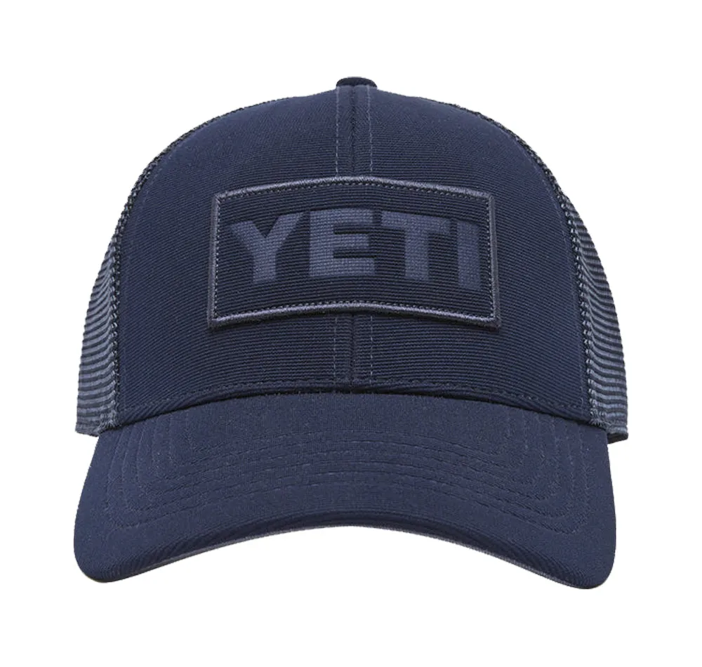 Yeti Navy On Navy Patch Trucker Hat